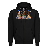 Black football gnomes Zipper Hoodie - Zillion Design Studio