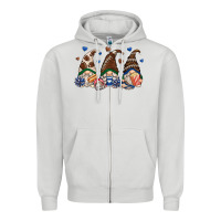 Dove Grey football gnomes Zipper Hoodie - Zillion Design Studio