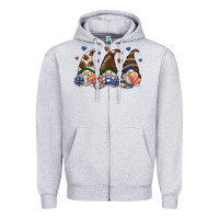 Heather Grey football gnomes Zipper Hoodie - Zillion Design Studio