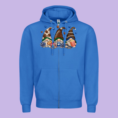 Football Gnomes Zipper Hoodie Designed By Zillion Design Studio