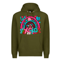 Army Green xo xo rainbow valentine Premium Hoodie - NancyCooperArtShop