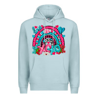 Blue Mist xo xo rainbow valentine Premium Hoodie - NancyCooperArtShop