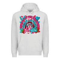 Dove Grey xo xo rainbow valentine Premium Hoodie - NancyCooperArtShop