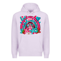 Lilac xo xo rainbow valentine Premium Hoodie - NancyCooperArtShop