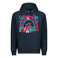 Navy xo xo rainbow valentine Premium Hoodie - NancyCooperArtShop