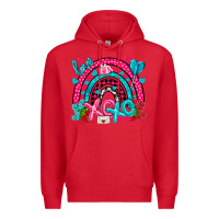 Red xo xo rainbow valentine Premium Hoodie - NancyCooperArtShop
