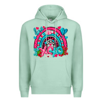 Seafoam xo xo rainbow valentine Premium Hoodie - NancyCooperArtShop