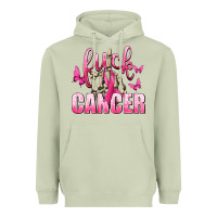 Matcha Fuck Cancer with Butterflies Heavyweight Hoodie - texasbilliewilder