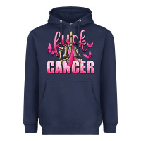 Navy Fuck Cancer with Butterflies Heavyweight Hoodie - texasbilliewilder