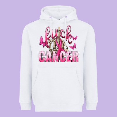 Fuck Cancer With Butterflies Heavyweight Hoodie Designed By Texasbilliewilder
