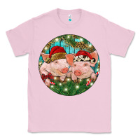 Bubblegum Pink Christmas Pigs Classic Tee - RanaPortraitStore