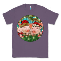 Lavender Christmas Pigs Classic Tee - RanaPortraitStore