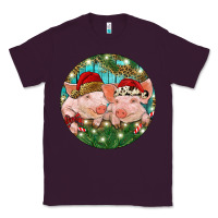 Plum Christmas Pigs Classic Tee - RanaPortraitStore