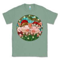 Sage Christmas Pigs Classic Tee - RanaPortraitStore