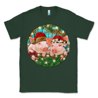Sports Green Christmas Pigs Classic Tee - RanaPortraitStore