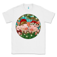 White Christmas Pigs Classic Tee - RanaPortraitStore