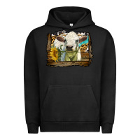 Pigment Black charolais heifer with western background Urban Hoodie - LillyAllenDesigns