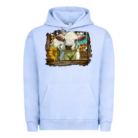 Pigment Grape Ice charolais heifer with western background Urban Hoodie - LillyAllenDesigns