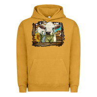Charolais Heifer With Western Background Urban Hoodie | Teevron