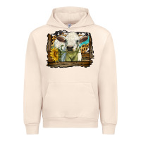 Sandshell charolais heifer with western background Urban Hoodie - LillyAllenDesigns
