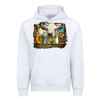 White charolais heifer with western background Urban Hoodie - LillyAllenDesigns
