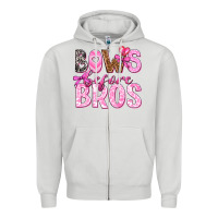 Dove Grey bows before bros Zipper Hoodie - texasbilliewilder