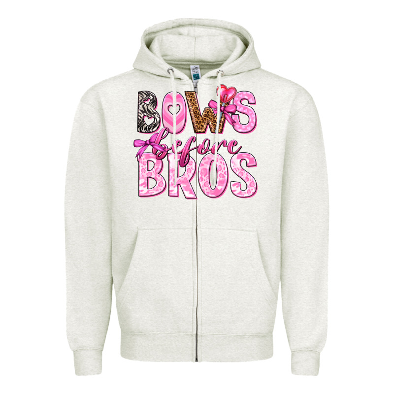 Bows Before Bros Zipper Hoodie by texasbilliewilder | Teevron