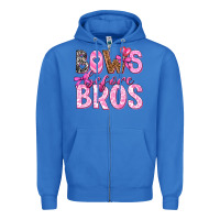 True Royal bows before bros Zipper Hoodie - texasbilliewilder