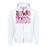 White bows before bros Zipper Hoodie - texasbilliewilder