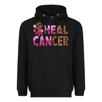 Black Heal Cancer Heavyweight Hoodie - texasbilliewilder
