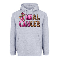 Heather Grey Heal Cancer Heavyweight Hoodie - texasbilliewilder