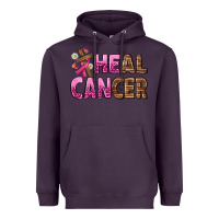 Plum Heal Cancer Heavyweight Hoodie - texasbilliewilder