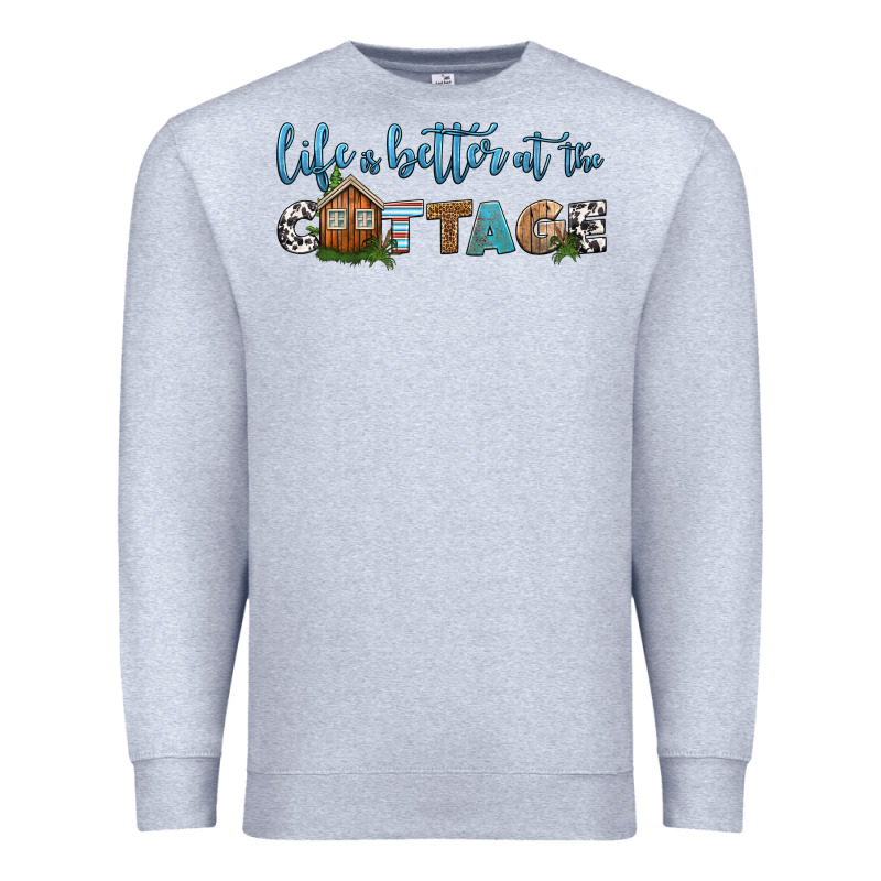 Life Is Better At The Cottage Premium Sweatshirt by HRA Design Shop | Teevron