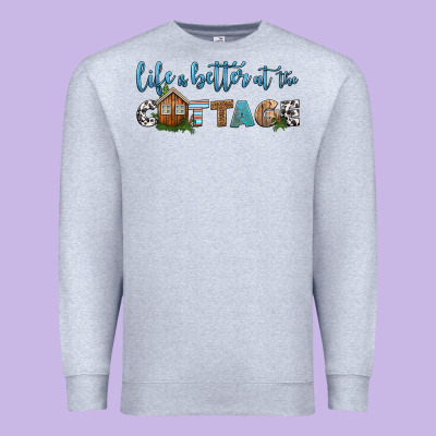Life Is Better At The Cottage Premium Sweatshirt Designed By Hra Design Shop