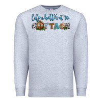 Heather Grey life is better at the cottage Premium Sweatshirt - HRA Design Shop