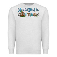 Oatmeal Heather life is better at the cottage Premium Sweatshirt - HRA Design Shop