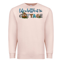 Pale Pink life is better at the cottage Premium Sweatshirt - HRA Design Shop