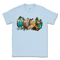 Dusty Blue camping coffee cups Classic Tee - texasbilliewilder