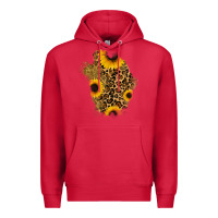 Cardinal glitter sunflowers leopard patch Premium Hoodie - RanaPortraitStore