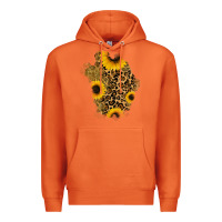 Carrot glitter sunflowers leopard patch Premium Hoodie - RanaPortraitStore