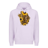 Lilac glitter sunflowers leopard patch Premium Hoodie - RanaPortraitStore
