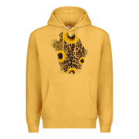Mustard glitter sunflowers leopard patch Premium Hoodie - RanaPortraitStore