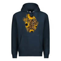 Navy glitter sunflowers leopard patch Premium Hoodie - RanaPortraitStore