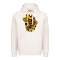 Pale Pink glitter sunflowers leopard patch Premium Hoodie - RanaPortraitStore