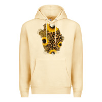 Pina Colada glitter sunflowers leopard patch Premium Hoodie - RanaPortraitStore