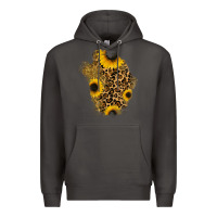Smoke glitter sunflowers leopard patch Premium Hoodie - RanaPortraitStore