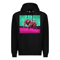 Black colorful elephant Premium Hoodie - LillyAllenDesigns