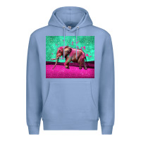 Colony Blue colorful elephant Premium Hoodie - LillyAllenDesigns