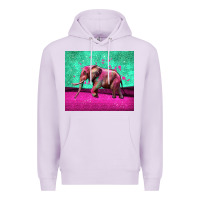 Lilac colorful elephant Premium Hoodie - LillyAllenDesigns