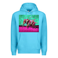 Ocean Blue colorful elephant Premium Hoodie - LillyAllenDesigns